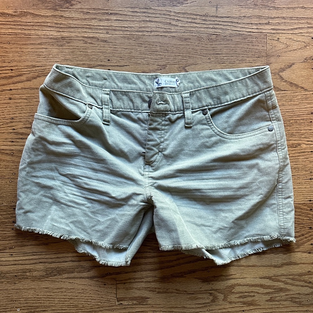 Green Women's Khaki Cargo Shorts